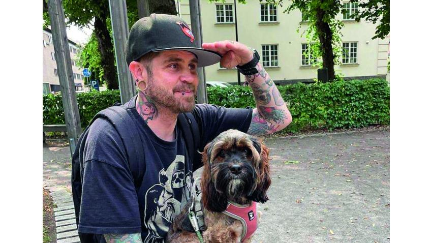 Fågeln på dörren stoppade klottret